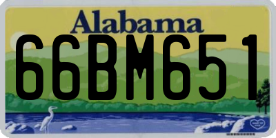 AL license plate 66BM651