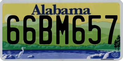 AL license plate 66BM657