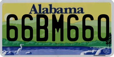 AL license plate 66BM660