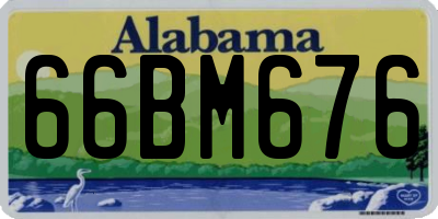 AL license plate 66BM676