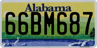 AL license plate 66BM687
