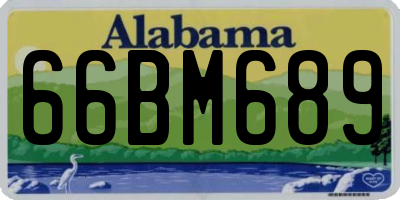 AL license plate 66BM689