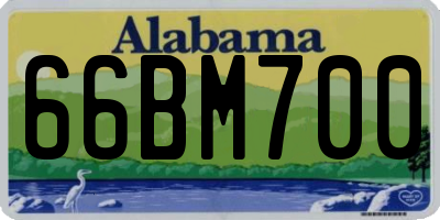 AL license plate 66BM700