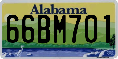 AL license plate 66BM701