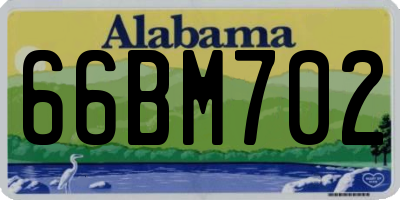 AL license plate 66BM702