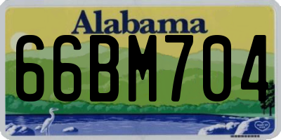 AL license plate 66BM704