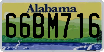 AL license plate 66BM716