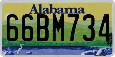 AL license plate 66BM734