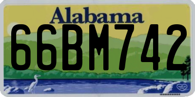 AL license plate 66BM742