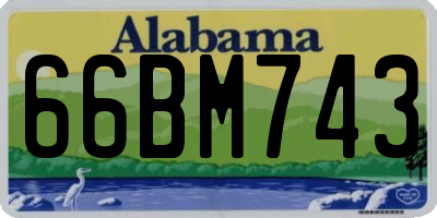 AL license plate 66BM743