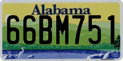 AL license plate 66BM751
