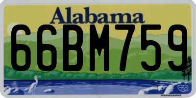 AL license plate 66BM759