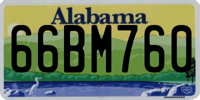 AL license plate 66BM760