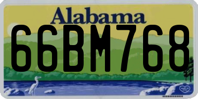 AL license plate 66BM768