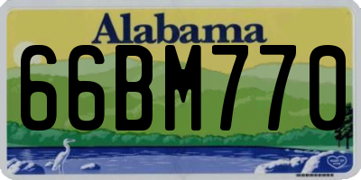 AL license plate 66BM770