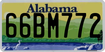 AL license plate 66BM772