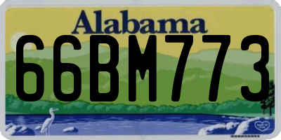 AL license plate 66BM773