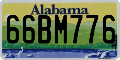 AL license plate 66BM776
