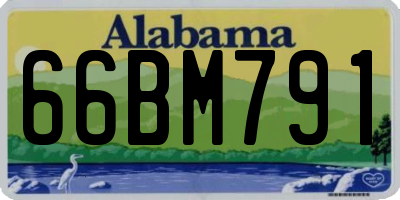 AL license plate 66BM791