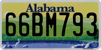 AL license plate 66BM793