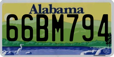 AL license plate 66BM794
