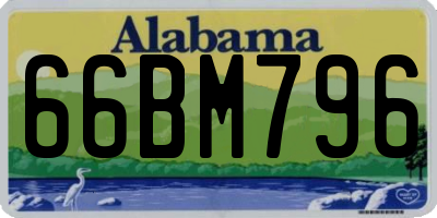AL license plate 66BM796