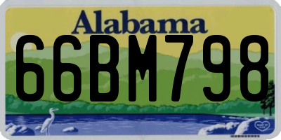 AL license plate 66BM798