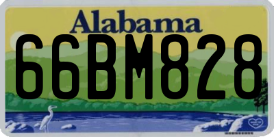 AL license plate 66BM828