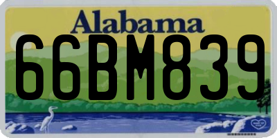 AL license plate 66BM839