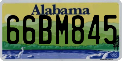 AL license plate 66BM845