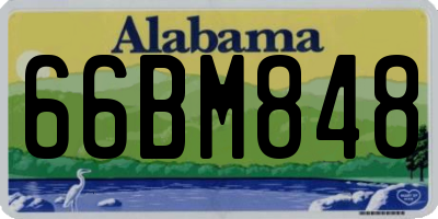AL license plate 66BM848