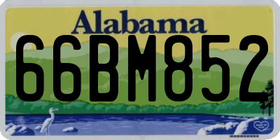 AL license plate 66BM852