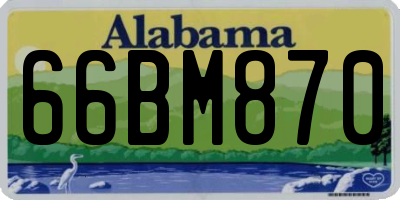 AL license plate 66BM870