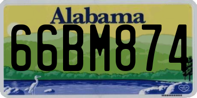AL license plate 66BM874