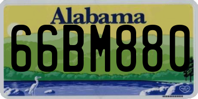 AL license plate 66BM880