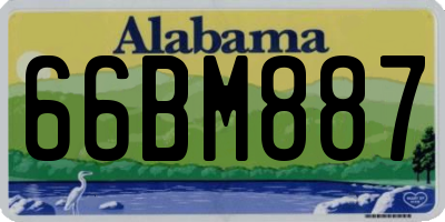 AL license plate 66BM887