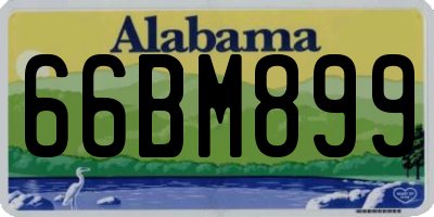 AL license plate 66BM899