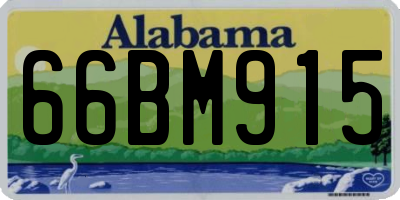 AL license plate 66BM915