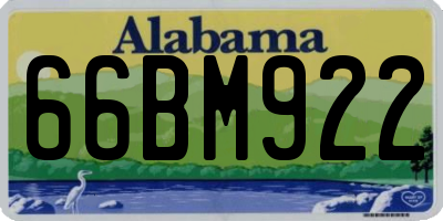 AL license plate 66BM922