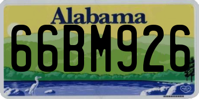 AL license plate 66BM926