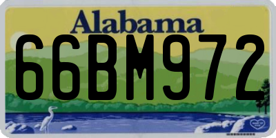 AL license plate 66BM972