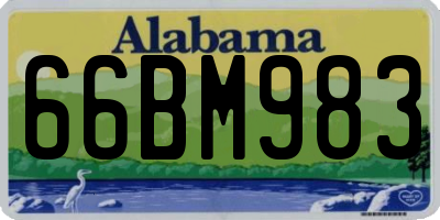 AL license plate 66BM983