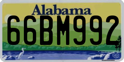 AL license plate 66BM992