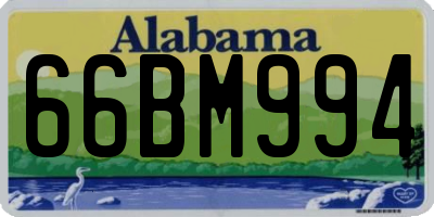 AL license plate 66BM994