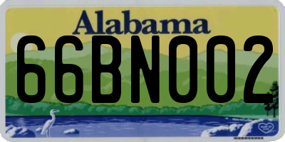 AL license plate 66BN002