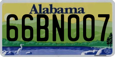 AL license plate 66BN007