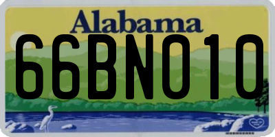 AL license plate 66BN010