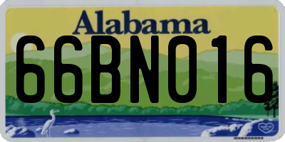 AL license plate 66BN016
