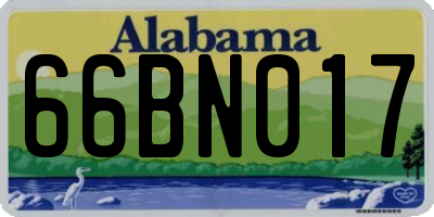 AL license plate 66BN017
