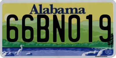 AL license plate 66BN019
